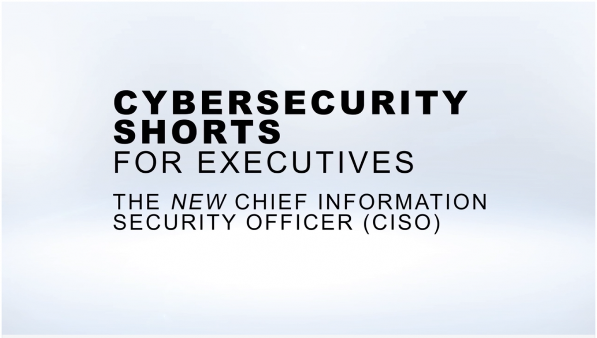 Title slide for Cybersecurity for executives premier video